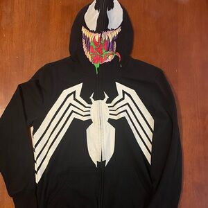 Y2K Made Engine Marvel Full Zip Venom Hoodie - Size Small - Rare HTF